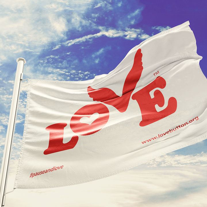 Love Button Global Movement Flag