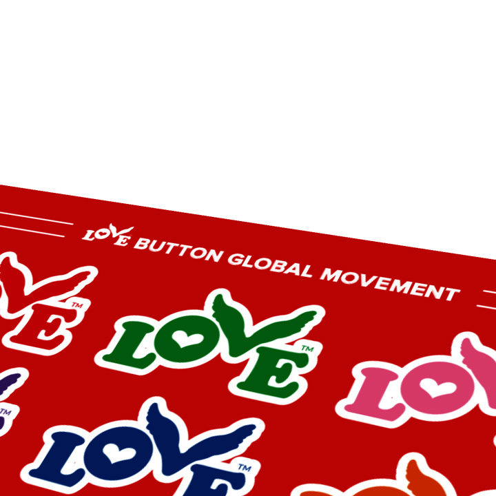 Love Button Sticker Sheet Close-Up