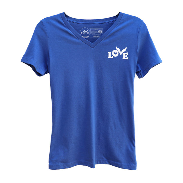 Love Button Women's V-Neck T-Shirt