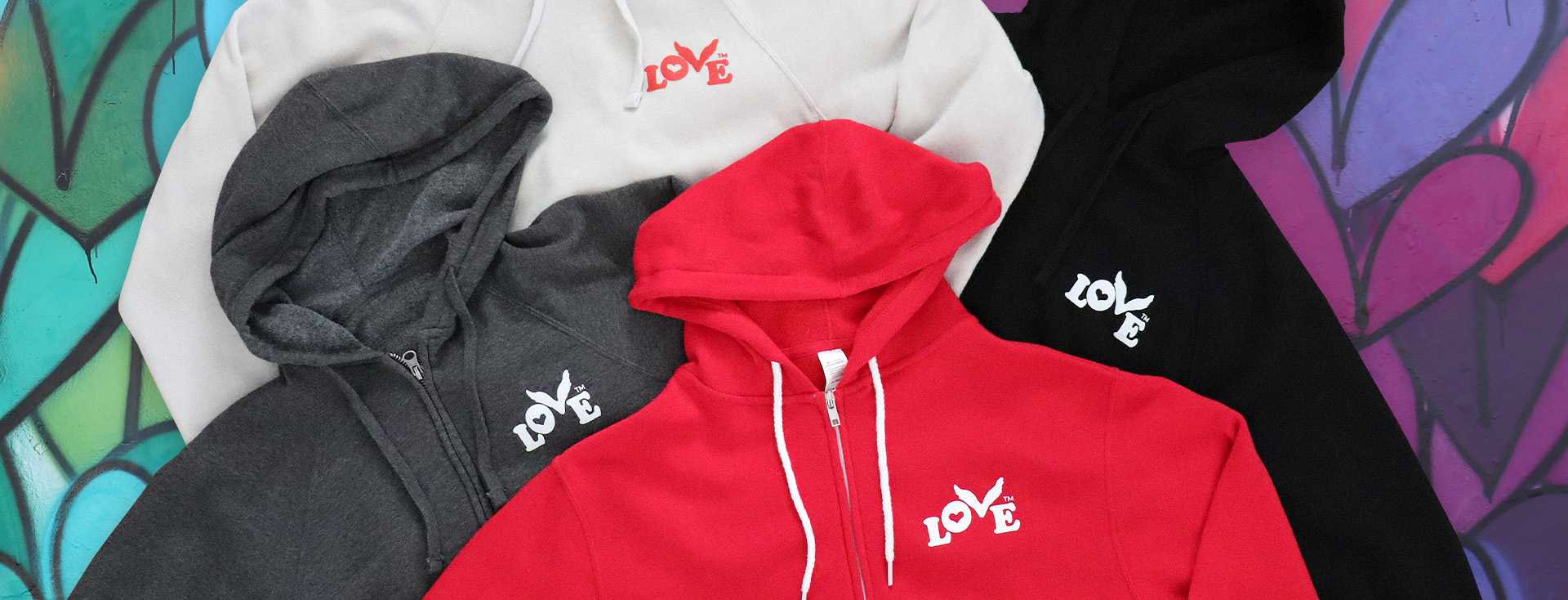 New Love Button Pullover and Zip Hoodies