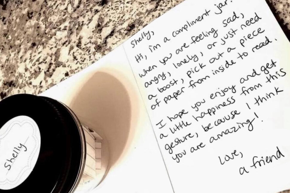 Woman Gifts Compliment Jars Anonymously to Loved Ones