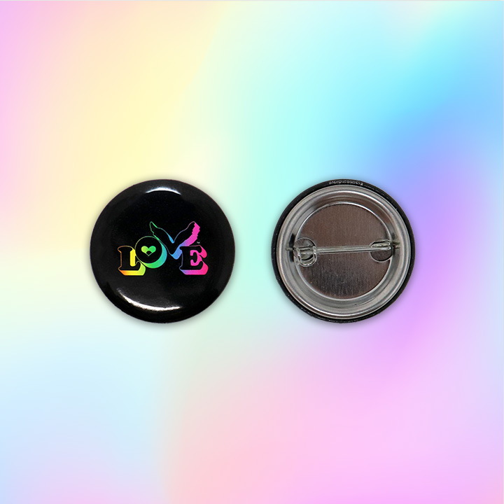 Rainbow Love Buttons