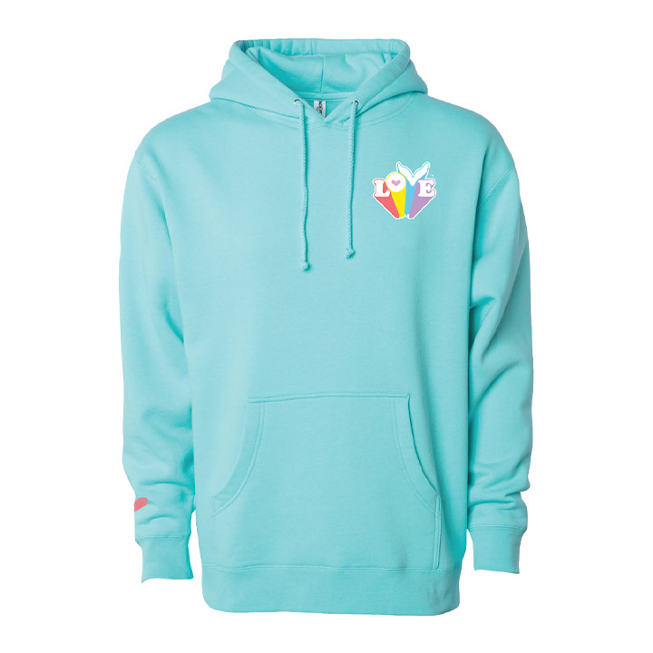 Love Button Heart on My Sleeve Hoodie