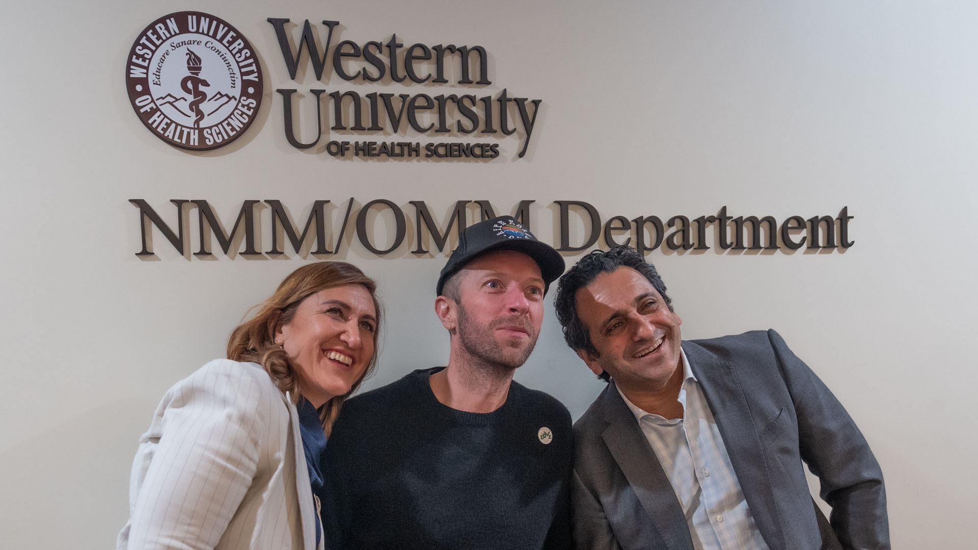 Love Button Founders and Chris Martin of Coldplay Visit Western University of Health Sciences for Love Button’s Integrative Medicine Research & Outreach Program